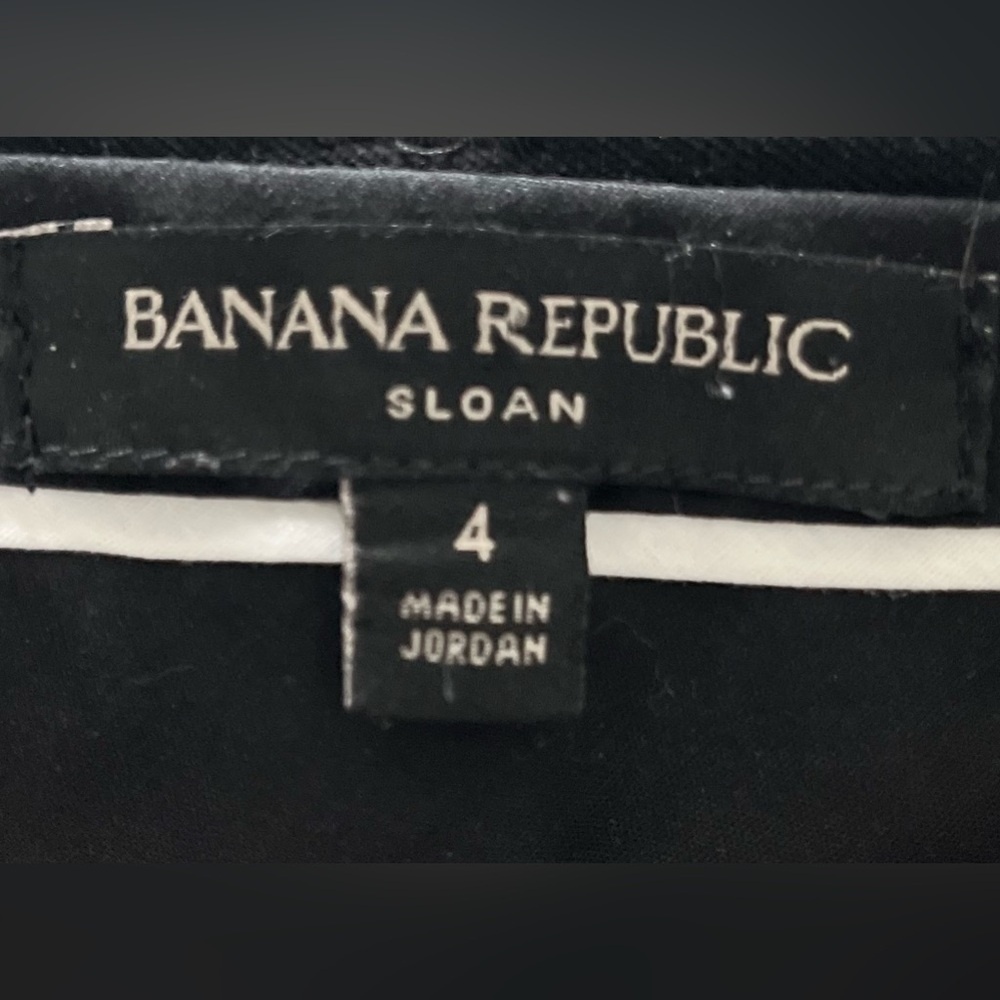 Banana Republic Sloan Black Straight Leg Women's Pants, Size 4 - Picture 2 of 9